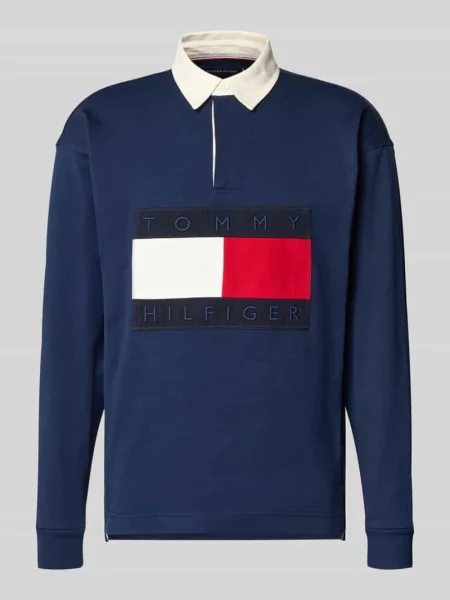 Tommy Hilfiger Koszulka Do Rugby blau granatowa