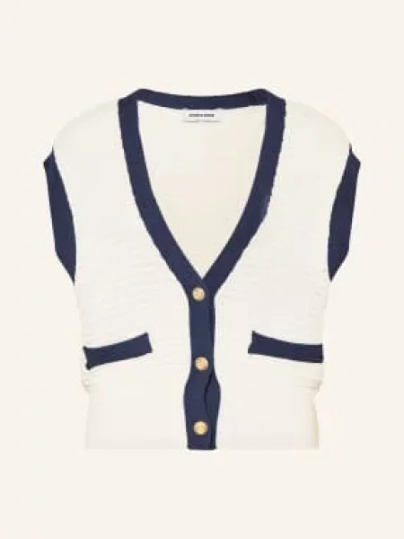 More & More Kamizelka Z Dzianiny weiss granatowa