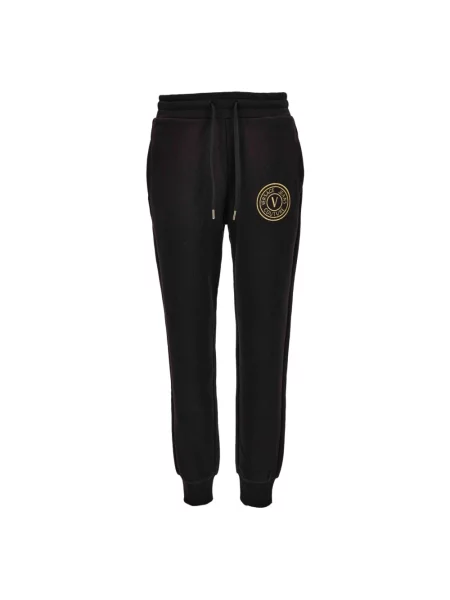 Spodnie dresowe Versace Jeans Couture z logo czarne