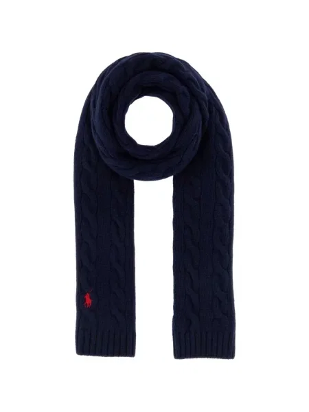 Fular Polo Ralph Lauren tricotate cu broderie roșu