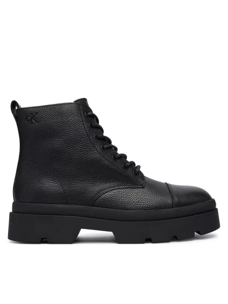 Bakancs Calvin Klein Lugged Mid Lace Up Tc Tu Lth fekete