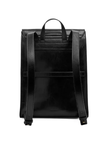 Rucsac The Bridge din piele cu autograf negru