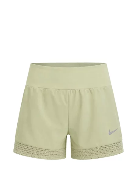 Pantaloni scurți Nike alergare cu talie înaltă în carouri albastru
