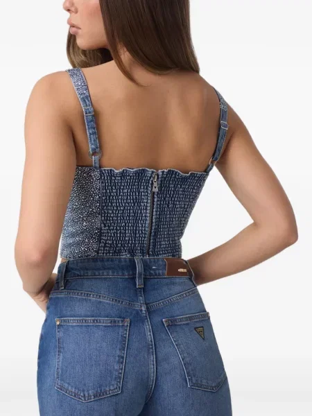 Stras top Guess albastru