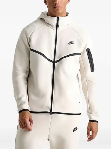 Top Nike polarowy o krotszym kroju z zamkiem błyskawicznym do połowy biały