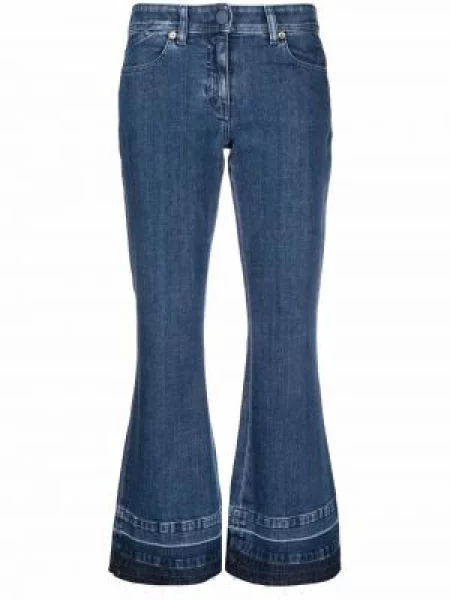 Blugi evazați Versace cu autograf