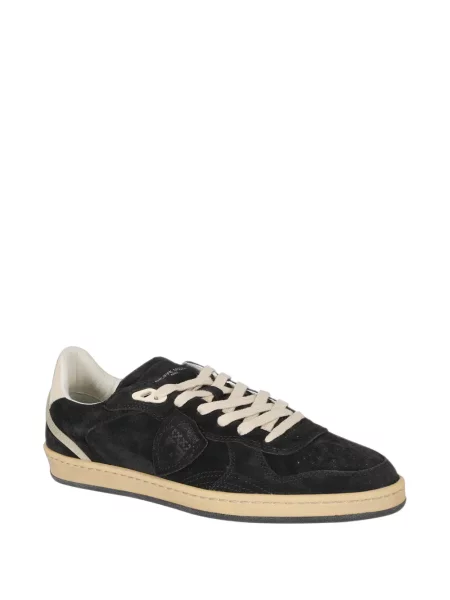 Szarvasbőr sneaker Philippe Model Paris autogrammal fekete
