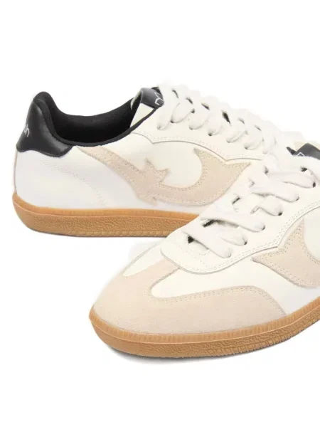 Sneakerși Ba&sh din piele de căprioară alb