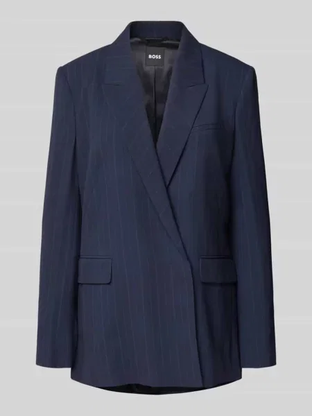 BOSS marynarka dwurzędowa wzorzysta niebieski