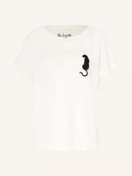 Miss Lagotte Koszulka Z Kamieniami Ozdobnymi weiss biała