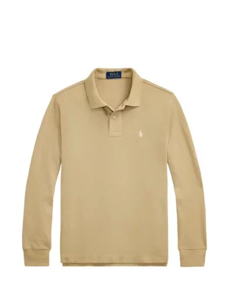 Koszulka polo dziecięca Polo Ralph Lauren brązowa