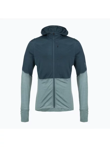 Férfi trekking pulóver icebreaker Merino RealFleece Descender Zip Hoodie abyss/blue ash/black Merino RealFleece Descender Zip Hoodie fekete
