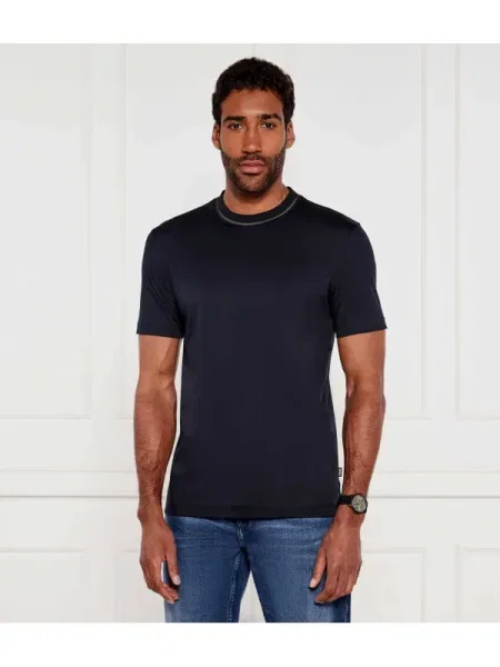 BOSS BLACK Tricou H-Tessler | mercerizat negru