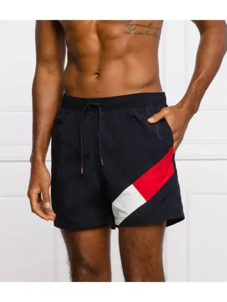 Húzózsinór fürdőruha Tommy Hilfiger kék