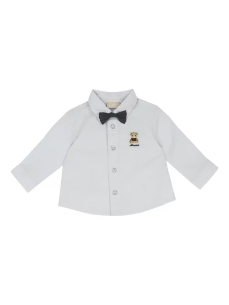 Chicco Košeľa hnedá / tmavočervená / čierna biela