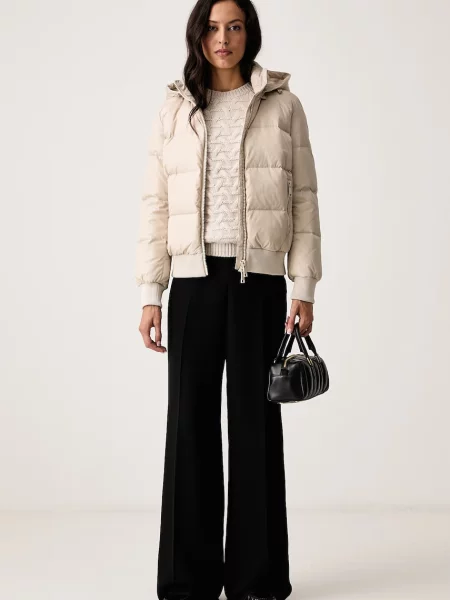 Armani Exchange jachetă scurtă pentru femei bej