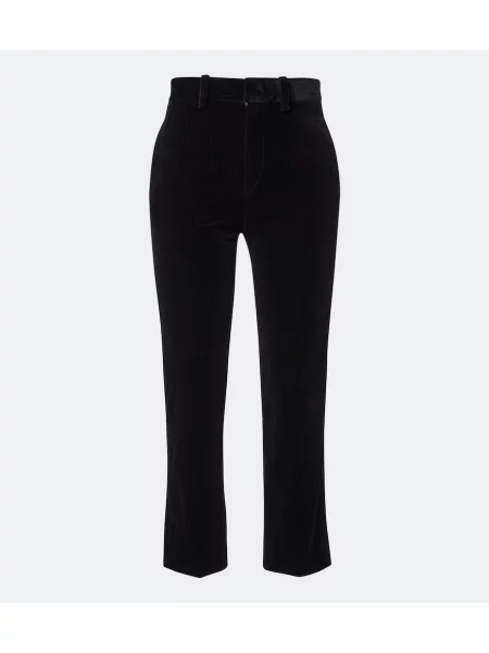 Pantaloni Isabel Marant de catifea negru