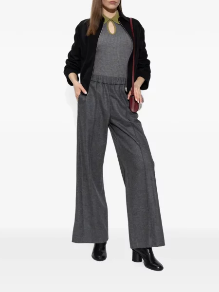 Pantaloni Jil Sander de lână gri