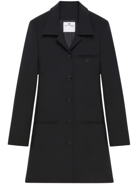 Płaszcz Courreges w kształcie litery A czarny