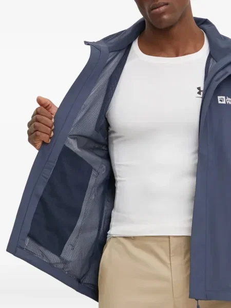 Geacă Jack Wolfskin cu glugă albastru