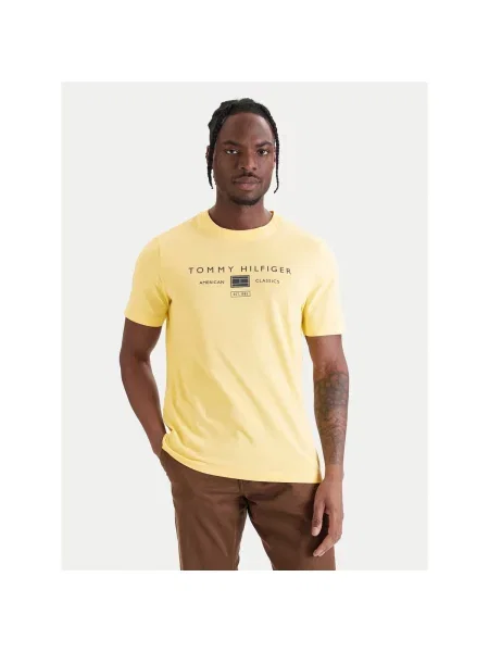 Tricou Tommy Hilfiger galben