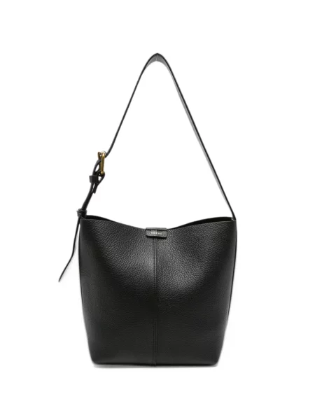 Δερμάτινη τσάντα shopper Soeur μαύρο