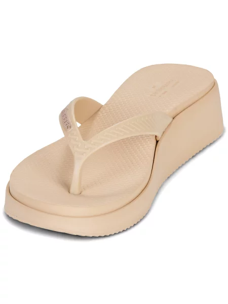 Pantofi Havaianas cu platformă bej