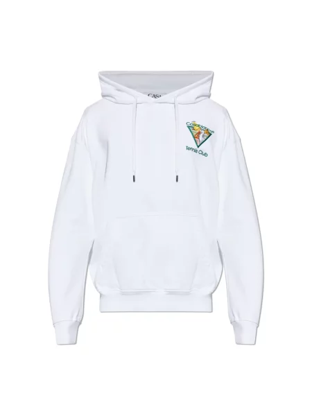 Bluza z kapturem Casablanca z kapturem do tenisa biała