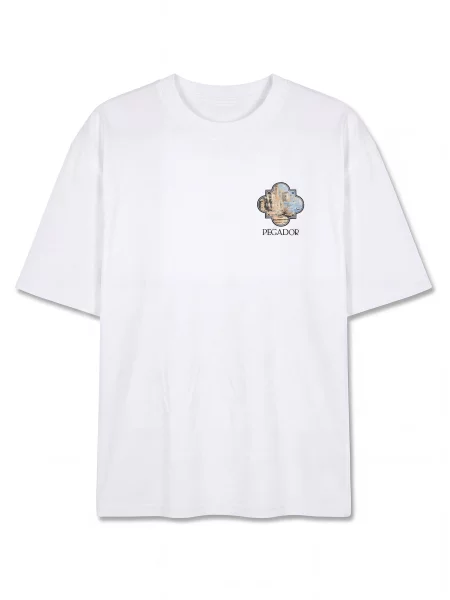 Pegador Tricou Albi bej / azuriu / negru alb