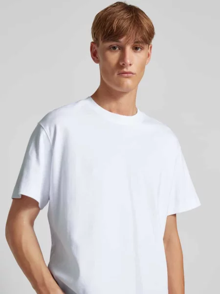 T-shirt z detalem z logo model ‘EURBAN EDGE’ Jack&jones biała