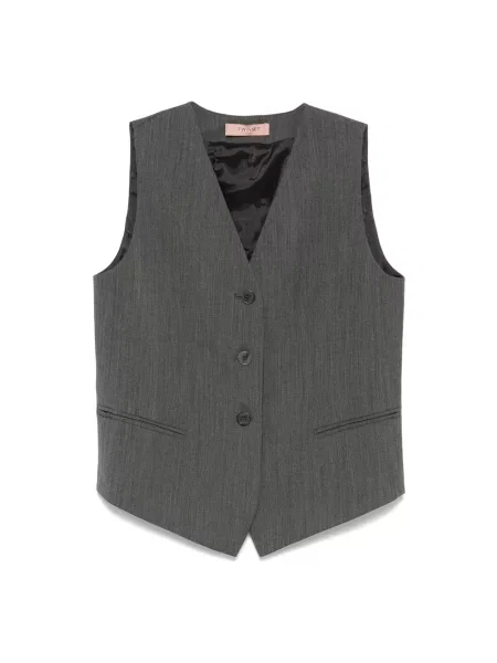 Kamizelka Twinset wełniana elegancka szara