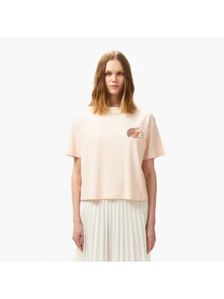 Lacoste футболка рожева
