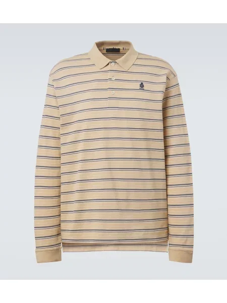 Tricou polo Prada cu dungi bej
