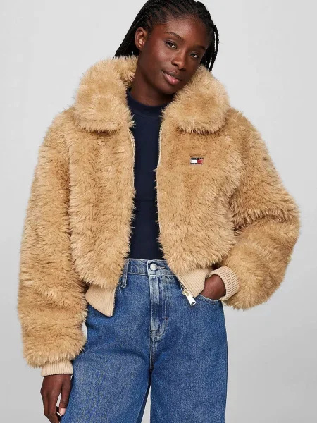 Джинсова куртка Tommy Jeans бежева