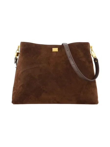 Torebka Dolce And Gabbana skórzana brązowa