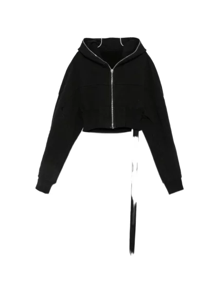 Decupat geacă Rick Owens Drkshdw cu glugă maro