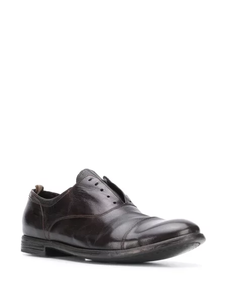 Pantofi derby Officine Creative zdrențuiți maro
