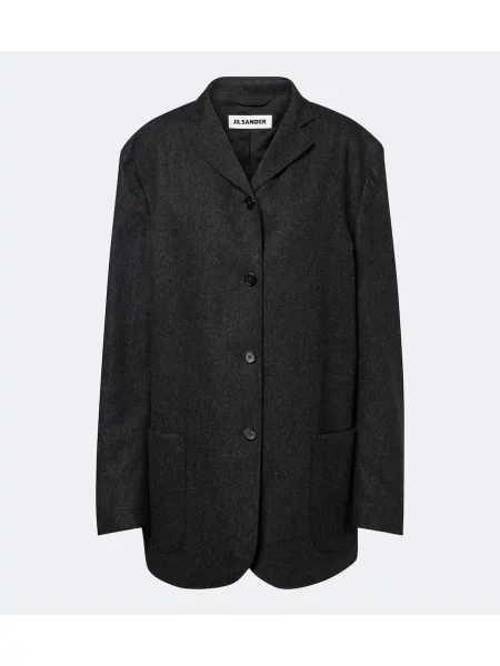 Geacă Jil Sander de lână gri