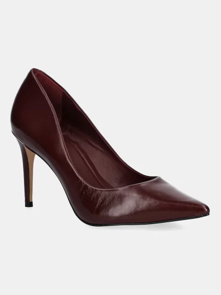 Kožne štikle Answear.LAB bordo