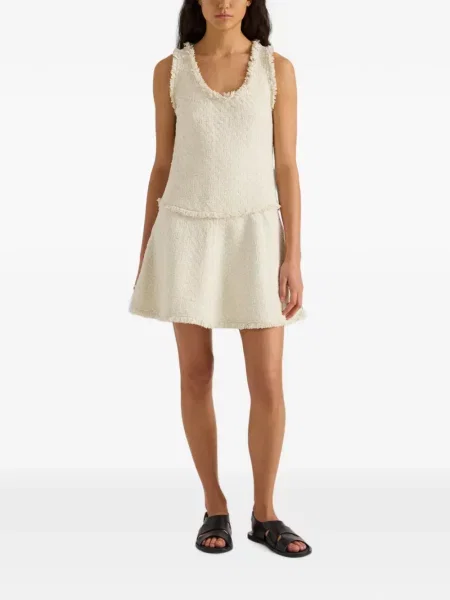 Rochie Proenza Schouler White Label din tweed alb