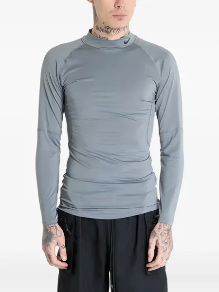 Top sport Nike din fleece plisat fără mâneci alb