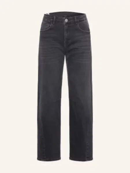 Opus Džíny Barrel Lissie Boldy dark grey šedé