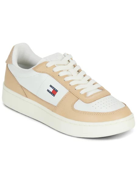 Sneakerși Tommy Jeans retro alb
