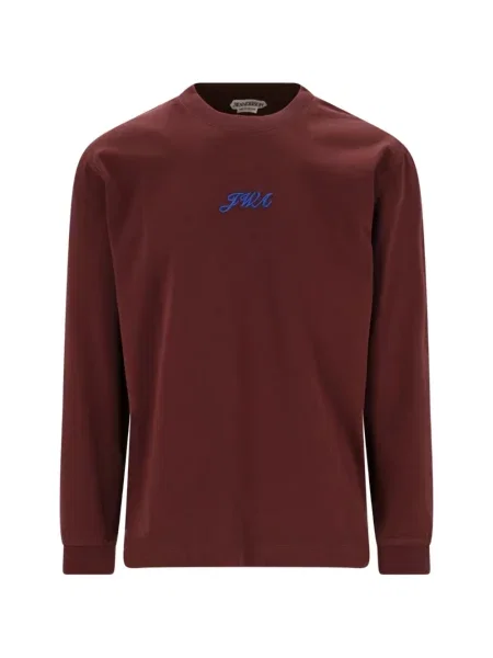 Lung tricou Jw Anderson cu broderie roșu