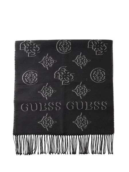 GUESS Fular CARMELLA / alb negru
