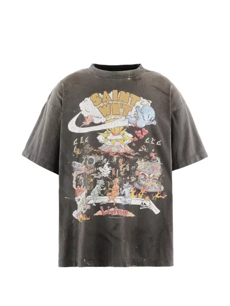 Tricou Saint Mxxxxxx cu imagine negru