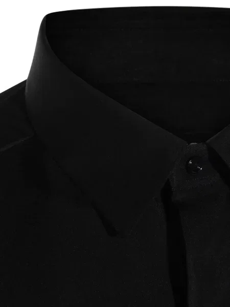 Cămașă Tom Ford din țesătură twill lungă negru