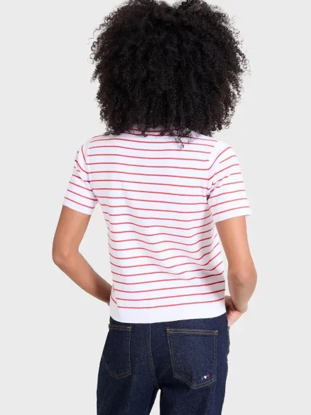 Смугастий кардиган Naf Naf білий