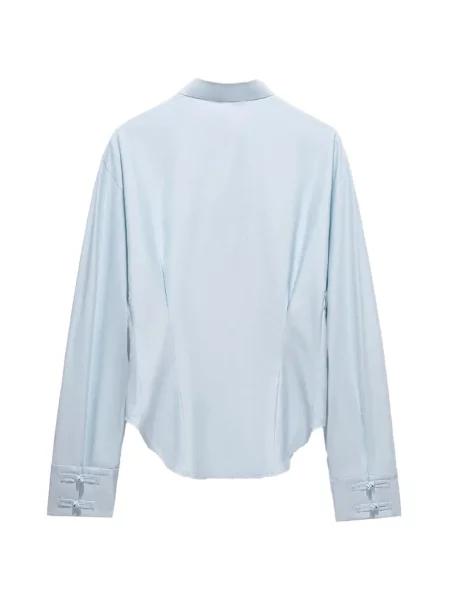 Svilena bluza Shanghai Tang plava