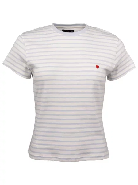 Antargo Póló Women´s Stripes & Heart T-Shirt égkék